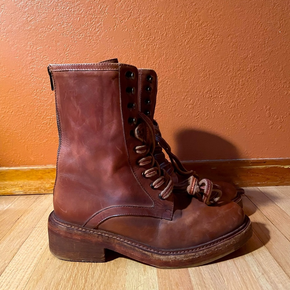 Free People Santa Fe Lace Up Boot - Brown - 39